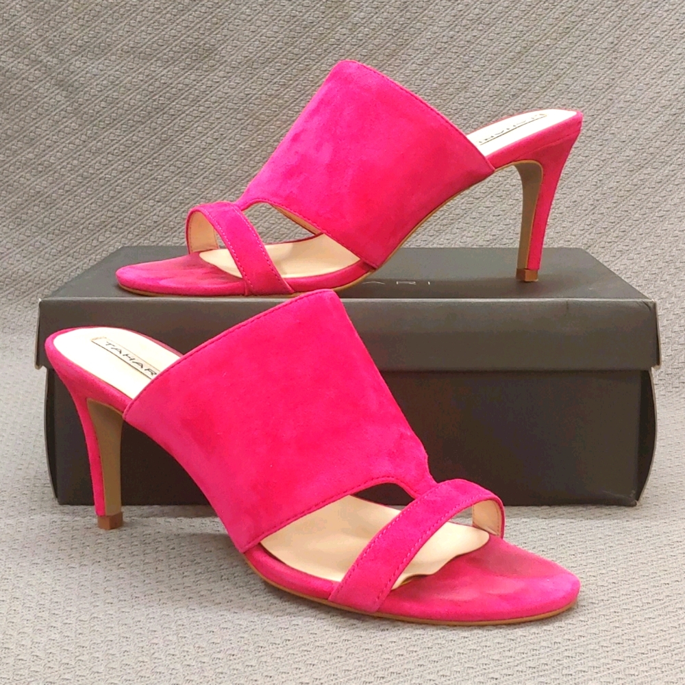 Tahari Adalucia Mule Pumps Rosewood - 10